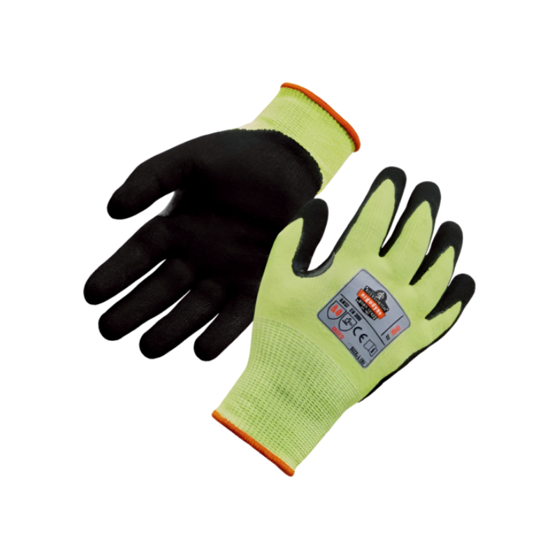Guantes de seguridad anti corte A4 de polietileno/PU/nitrilo arenoso 17814 Ergodyne